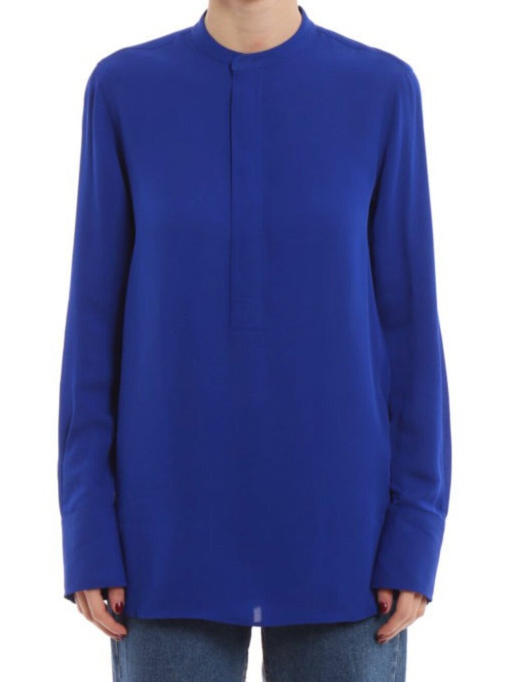 New Polo RL 100% Silk Blouse Royal Blue XL